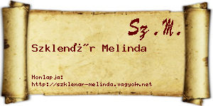 Szklenár Melinda névjegykártya